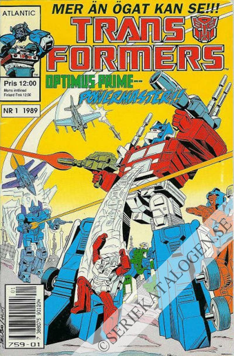 Framsida på Transformers #1 (1989)