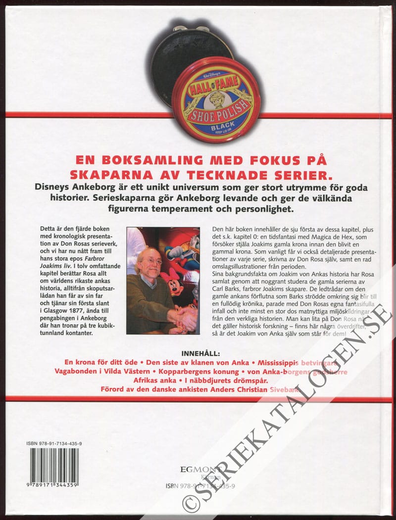 Baksida utan skyddsomslag på Don Rosa - bok 4 (2007)