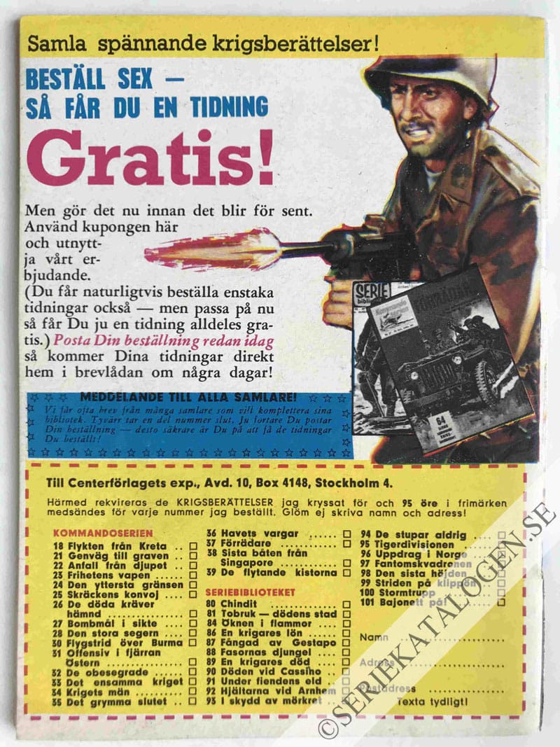 Baksida på Stå kvar och skjut! (1964)