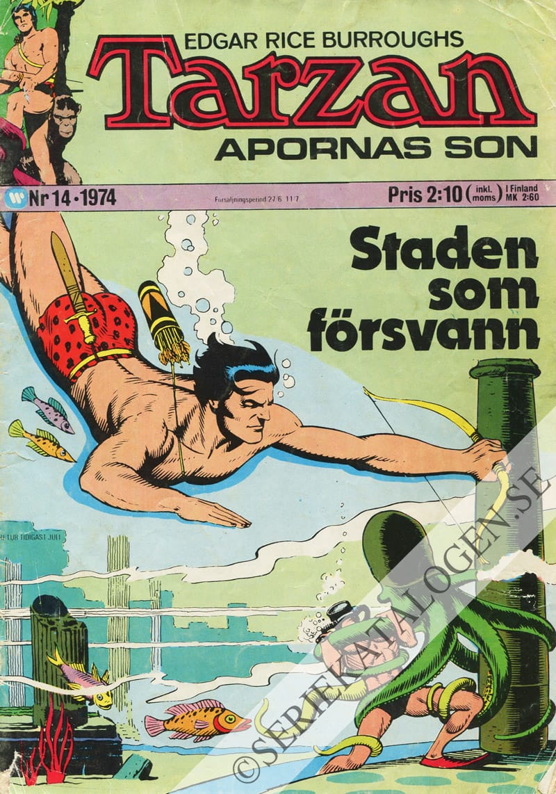Framsida på Tarzan #14 (1974)