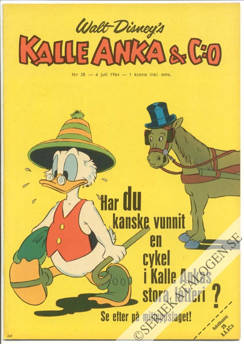 Framsida på Kalle Anka & C:o #28 (1964)