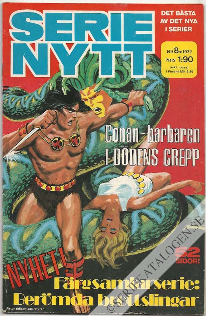 Framsida på Serie-Nytt #8 (1972)