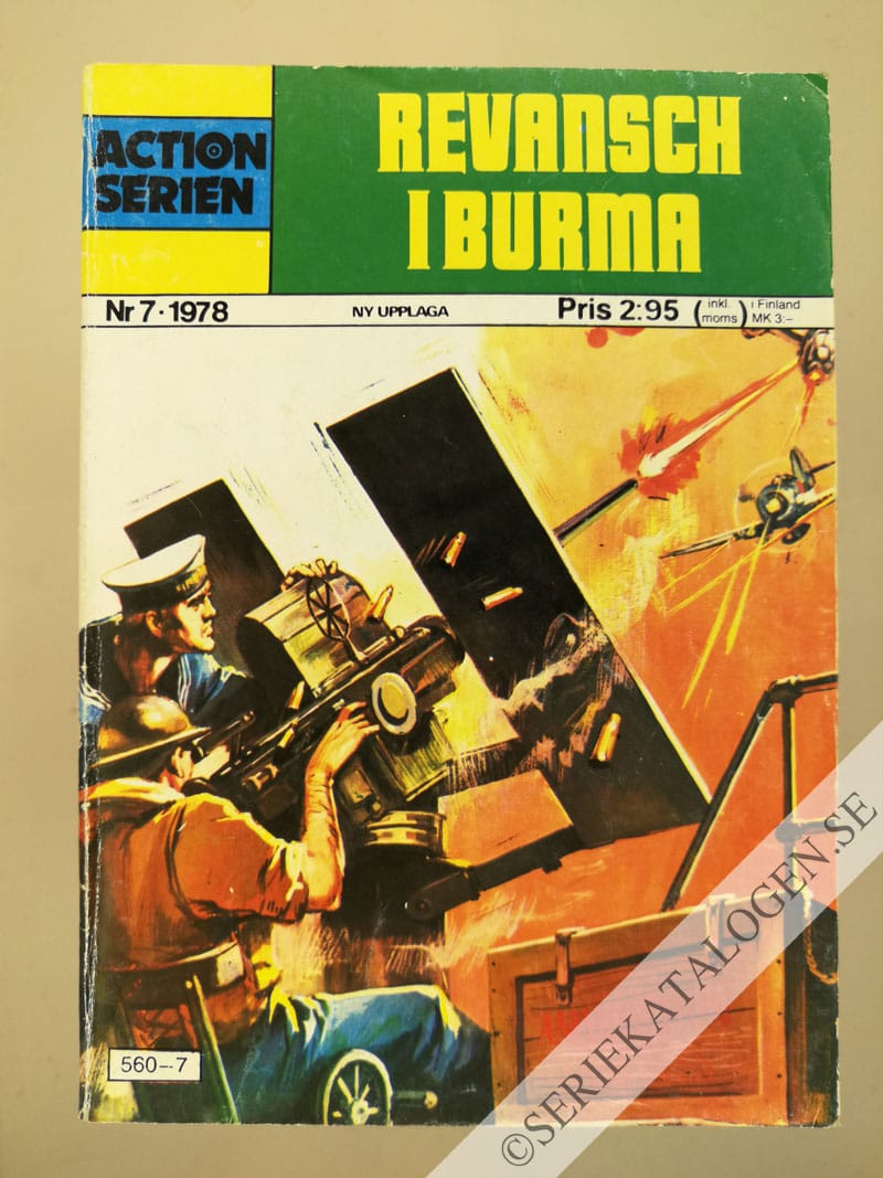 Framsida på Actionserien Revansch i Burma (1978)