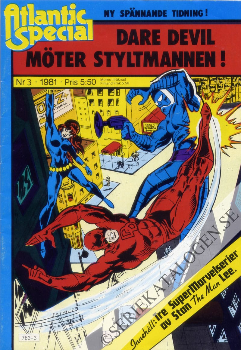 Framsida på Atlantic special Dare Devil möter Styltmannen! (1981)