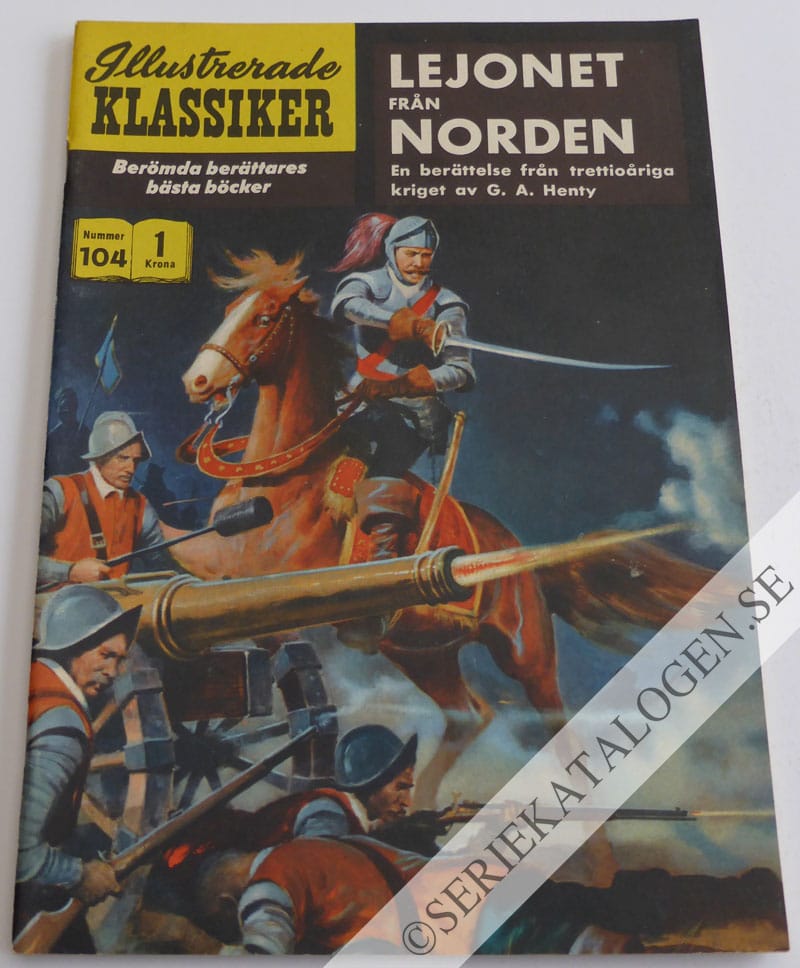 Framsida på Illustrerade Klassiker #104 - Lejonet från Norden (1960)