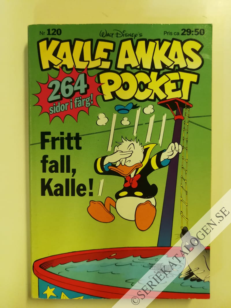 Framsida på Kalle Ankas pocket #120 - Fritt fall, Kalle! (1990)