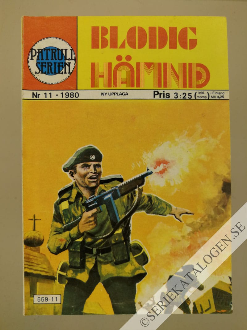 Framsida på Patrullserien Blodig hämnd (1980)