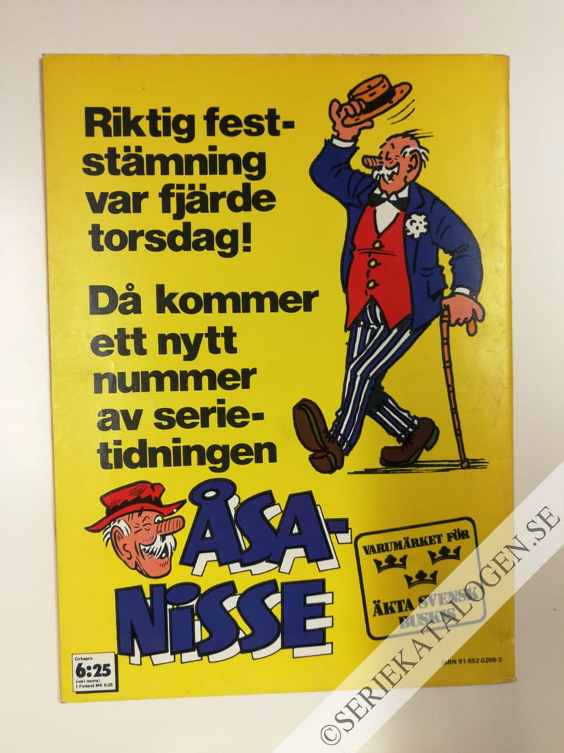 Baksida på Åsa-Nisse i galloperande snurren (1975)