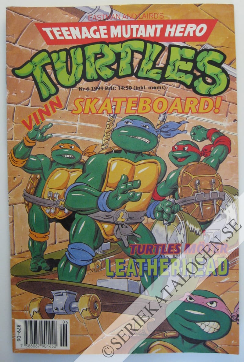 Framsida på Teenage mutant hero turtles #6 (1991)