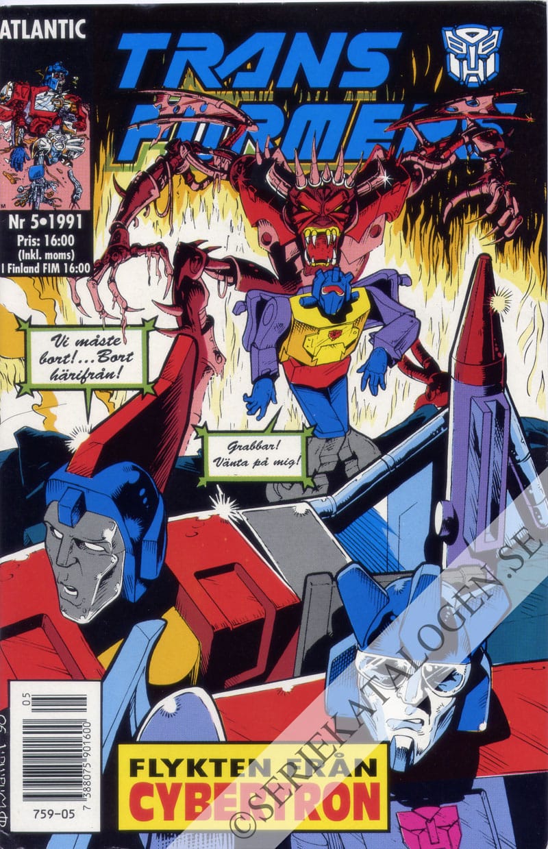 Framsida på Transformers #5 (1991)