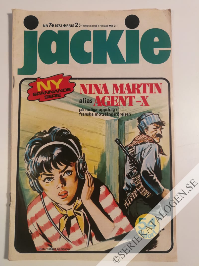 Framsida på Jackie #7 (1973)