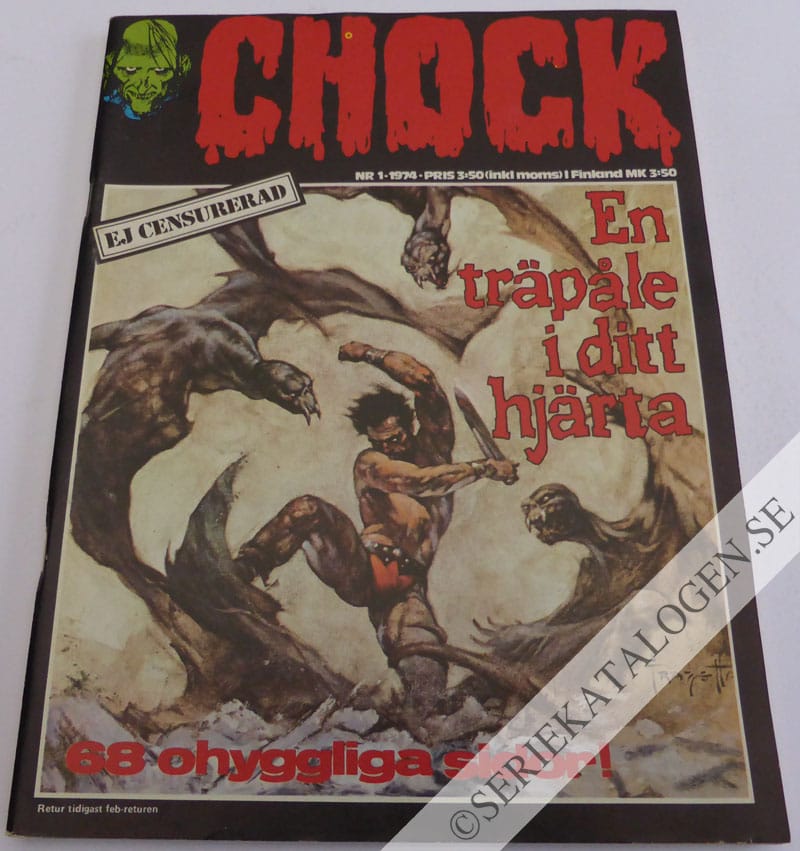 Framsida på Chock En träpåle i ditt hjärta (1974)