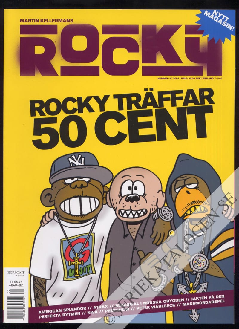 Framsida på Martin Kellermans Rocky Rocky träffar 50 cent (2004)