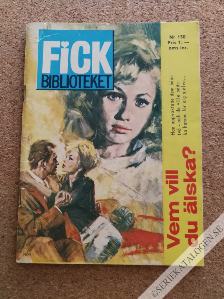 Framsida på Fickbiblioteket Vem vill du älska? (1966)