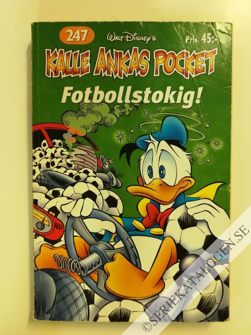 Framsida på Kalle Ankas pocket #247 - Fotbollstokig! (2000)