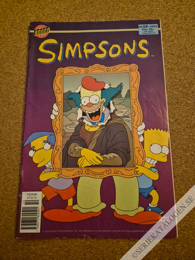 Framsida på Simpsons #10 (2003)