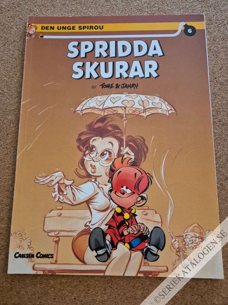 Framsida på Den unge Spirou Spridda skurar (1996)