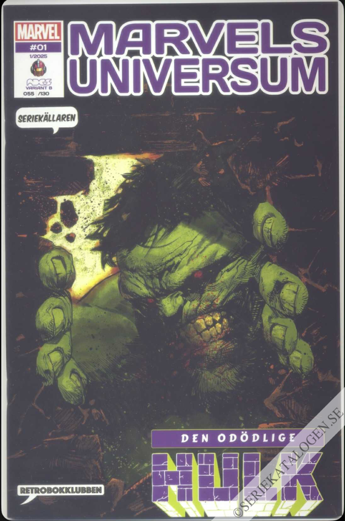 Framsida på Marvels universum #1 - Den odödlige Hulk (2025) (variant)