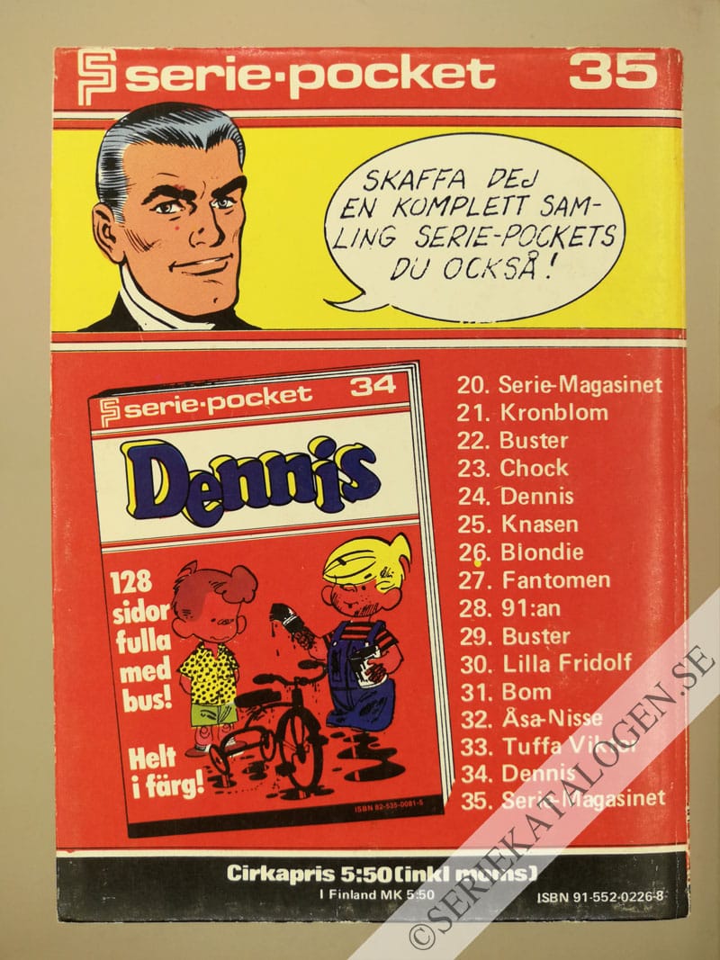 Baksida på Seriemagasinet (1975)