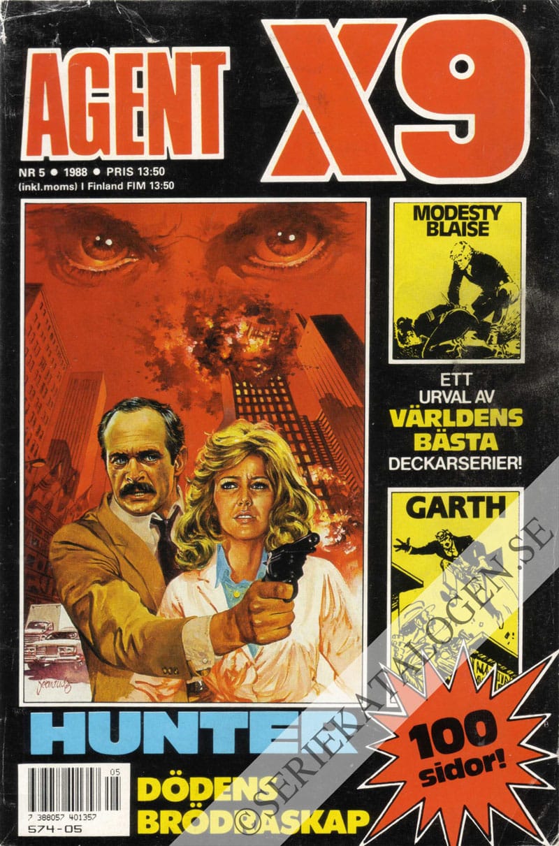 Framsida på Agent X9 #5 (1988)