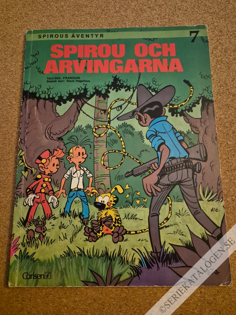 Framsida på Spirous äventyr Spirou och arvingarna (1975)