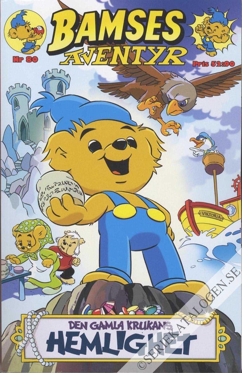 Framsida på Bamses äventyr Den gamla krukans hemlighet (2019)