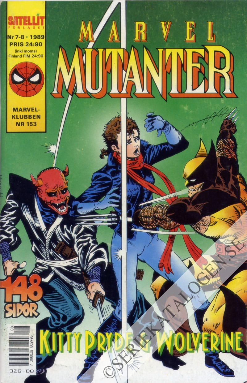 Framsida på Marvel mutanter #7-8 (1989)