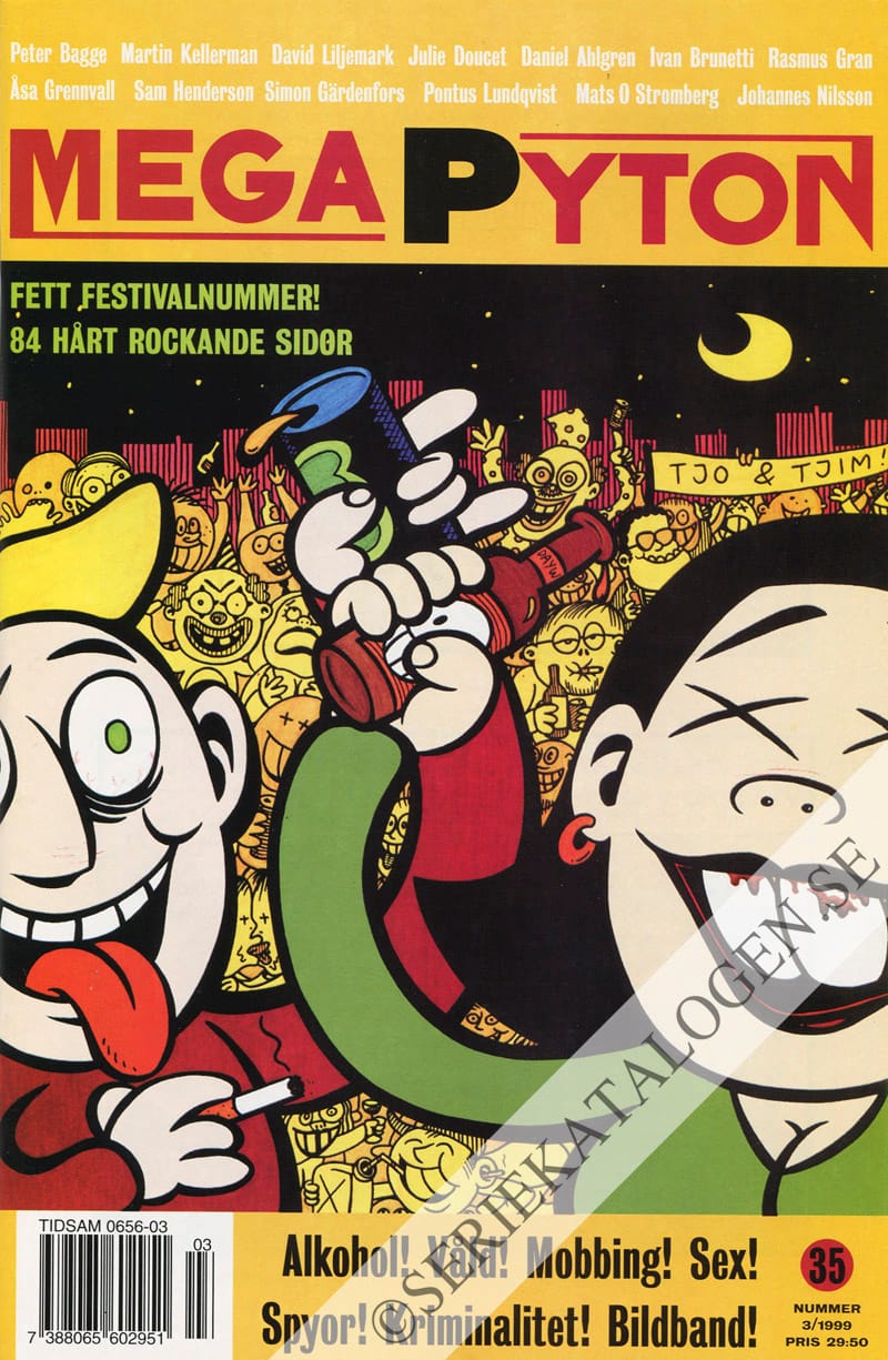 Framsida på MegaPyton #3 (1999)