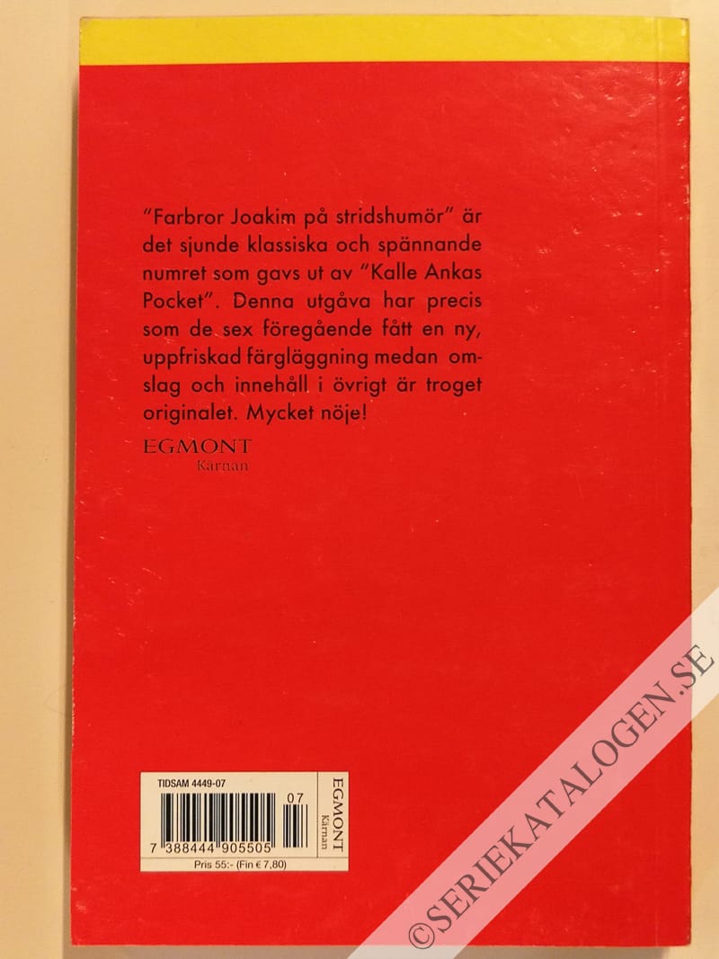 Baksida på Farbror Joakim på stridshumör (2010)
