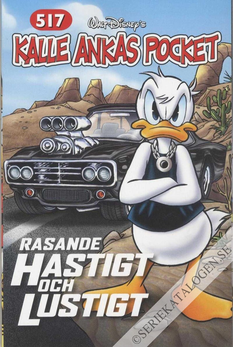 Framsida på Kalle Ankas pocket #517 - Rasande hastigt och lustigt (2021)