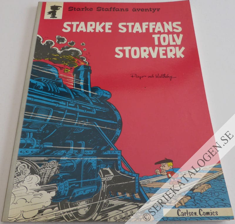 Framsida på Starke Staffans äventyr Starke Staffans tolv storverk (1977)