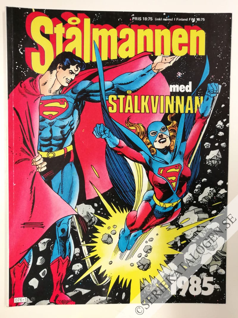 Framsida på Stålmannen Stålmannen med Stålkvinnan (1985)