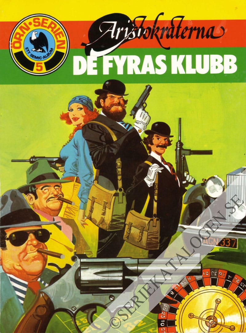 Framsida på Örnserien Aristokraterna - De fyras klubb (1983)