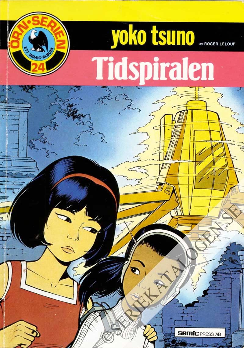 Framsida på Örnserien Yoko Tsuno - Tidspiralen (1984)
