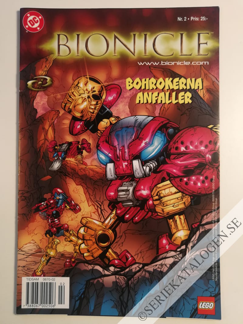Framsida på Lego Bionicle Bohrokerna anfaller (2003)