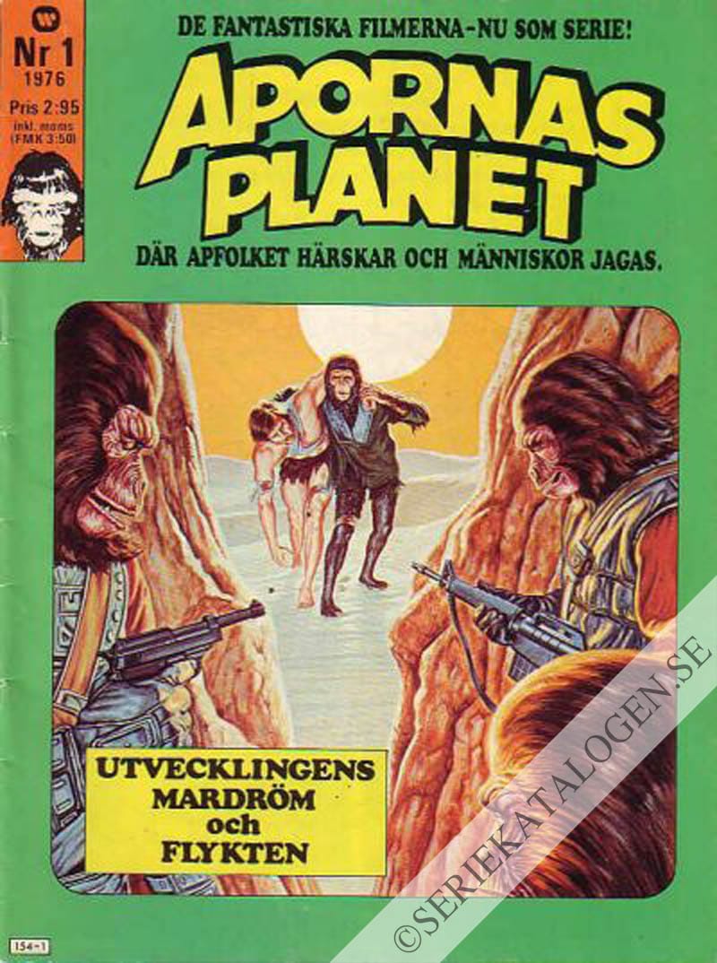 Framsida på Apornas planet #1 (1976)