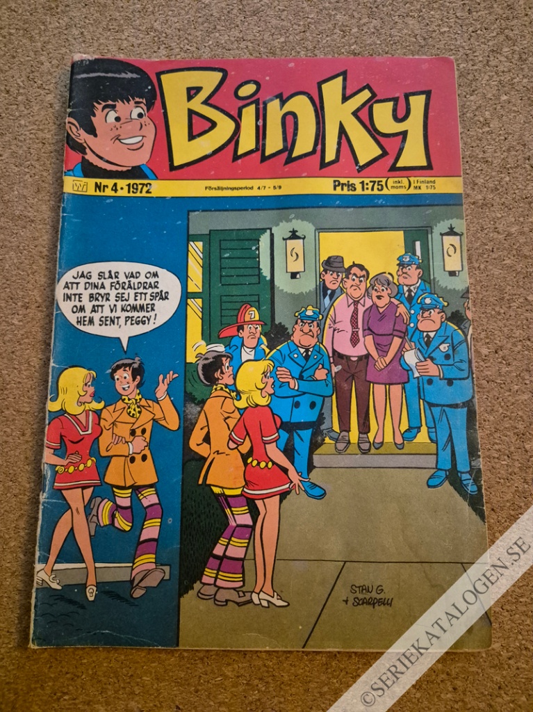Framsida på Binky #4 (1972)