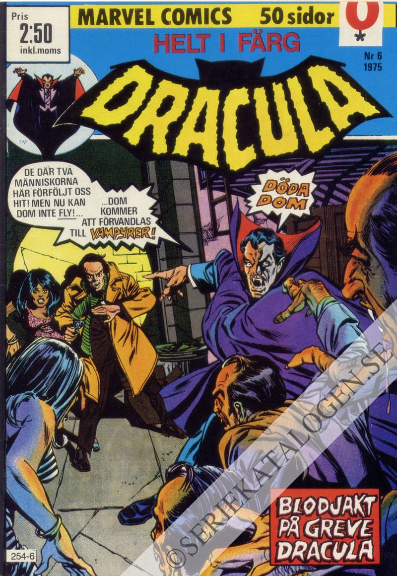 Framsida på Dracula #6 (1975)
