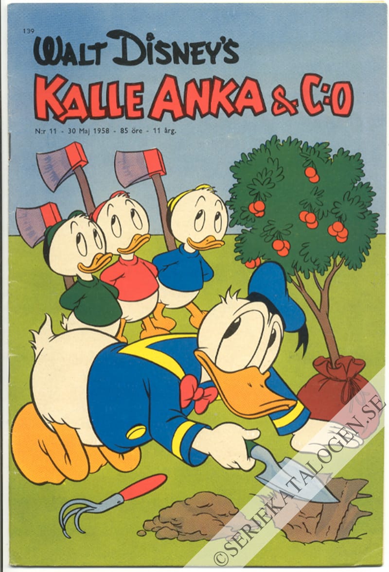 Framsida på Kalle Anka & C:o #11 (1958)