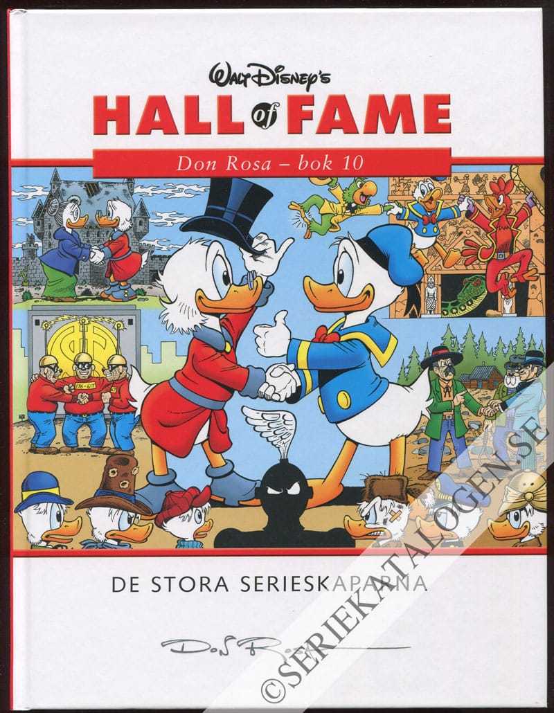 Framsida utan skyddsomslag på Don Rosa - bok 10 (2009)
