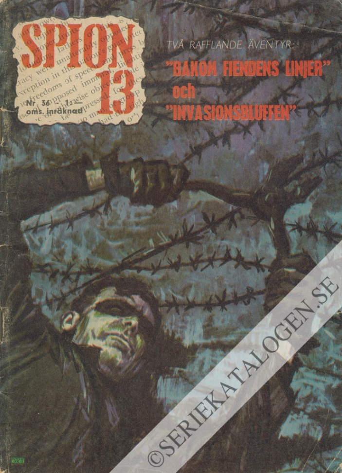 Framsida på Spion 13 #36 - Bakom fiendens linjer (1966)