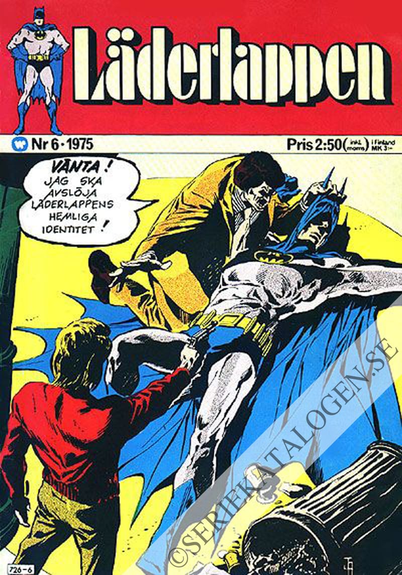 Framsida på Läderlappen och Robin #6 (1975)