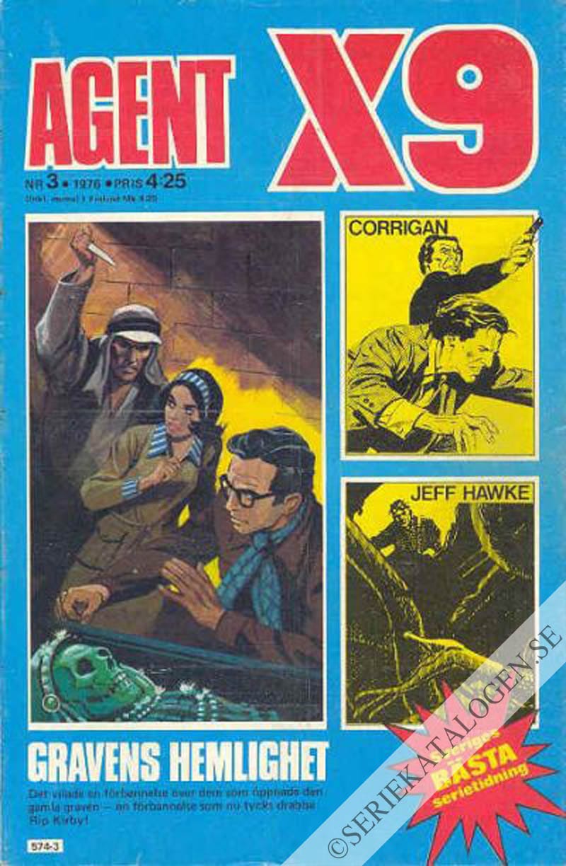 Framsida på Agent X9 #3 (1976)