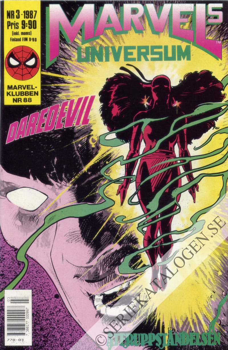 Framsida på Marvels universum Daredevil (1987)