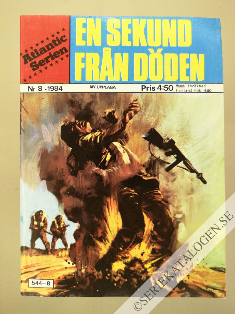 Framsida på Atlanticserien En sekund från döden (1984)