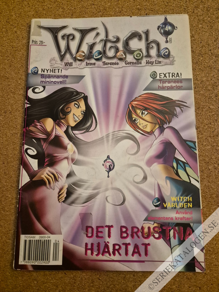 Framsida på W.i.t.c.h. #4 - Det brustna hjärtat (2003)