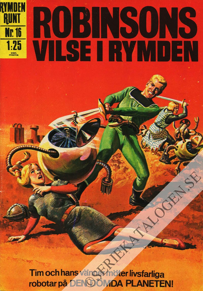 Framsida på Rymden runt Robinsons vilse i rymden (1969)