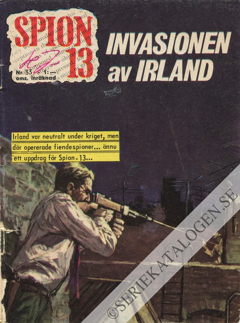 Framsida på Spion 13 #33 - Invasion av Irland (1966)