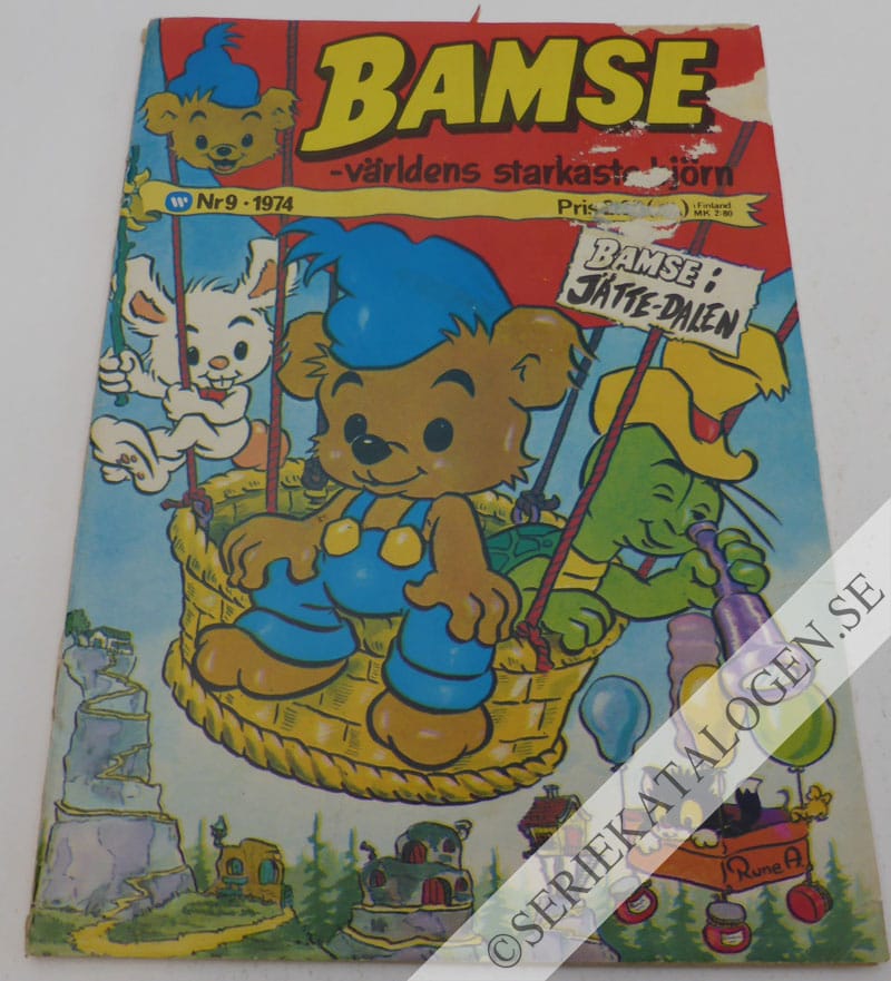 Framsida på Bamse - världens starkaste björn #9 (1974)