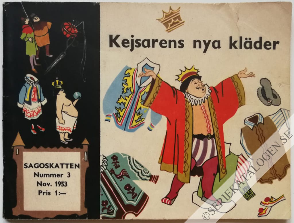 Framsida på Sagoskatten Kejsarens nya kläder (1953)